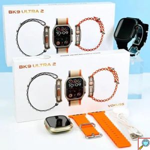 Bluetooth Smart Watch - Έξυπνο Αδιάβροχο Ρολόι με Οθόνη Αφής, Φωνητικό Έλεγχο, Οξύμετρο, Βηματομετρητή, , Πιεσόμετρο, Παρακολούθηση Ύπνου και Καρδιακών Παλμών BK9-ULTRA2 