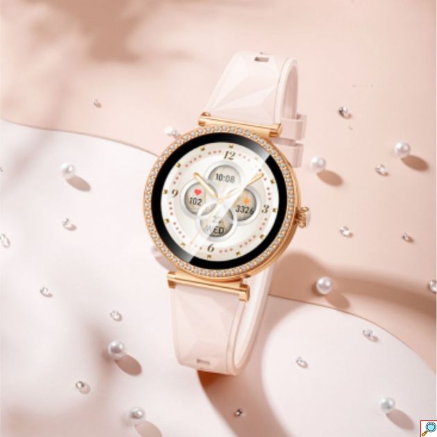 Smartwatch με Οθόνη Αφής & Βηματόμετρο σε Χρυσό – Bluetooth, Κομψό Γυναικείο Ρολόι για Καθημερινή Χρήση
