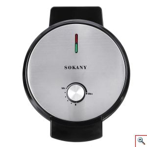 SOKANY® Βαφλιέρα 1000W με Αντικολλητικές Πλάκες Ψησίματος σε Στρογγυλό Σχήμα - SOKANY® Waffle Maker KJ-505