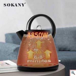 SOKANY® Ηλεκτρικός Βραστήρας 1.7lt με LED και Περιστρεφόμενη Βάση - Electric Kettle SK 1033