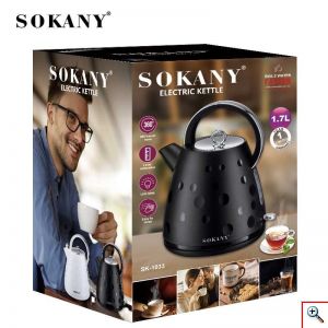 SOKANY® Ηλεκτρικός Βραστήρας 1.7lt με LED και Περιστρεφόμενη Βάση - Electric Kettle SK 1033