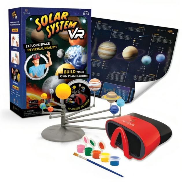 Solar System VR - Διαδραστικό Παιχνίδι Εικόνικής Πραγματικότητας στο Ηλιακό Σύστημα με Γυαλιά VR - Για Ηλικίες 8-12 - Abacus Brands