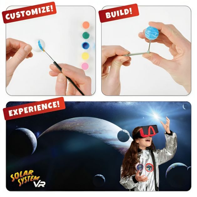 Solar System VR - Διαδραστικό Παιχνίδι Εικόνικής Πραγματικότητας στο Ηλιακό Σύστημα με Γυαλιά VR - Για Ηλικίες 8-12 - Abacus Brands