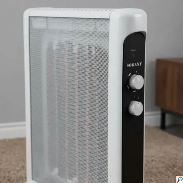 Ηλεκτρική Σόμπα 2000W – Άμεση Θέρμανση & Ασφάλεια - Με Ρυθμιζόμενο Θερμοστάτη, 2 Βαθμίδες & Ροδάκια Μεταφοράς