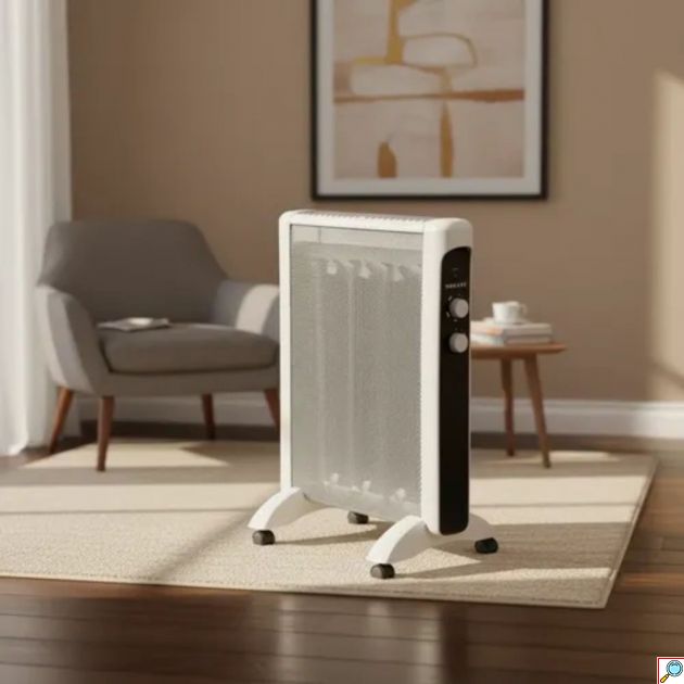 Ηλεκτρική Σόμπα 2000W – Άμεση Θέρμανση & Ασφάλεια - Με Ρυθμιζόμενο Θερμοστάτη, 2 Βαθμίδες & Ροδάκια Μεταφοράς