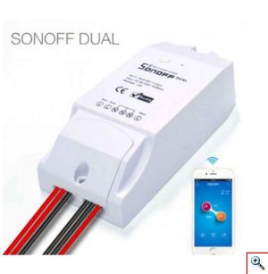 Διπλός Ασύρματος Διακόπτης Sonoff Dual 2-Channel Wifi Για Κινητά IOS/Android 16A