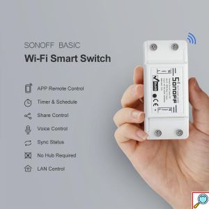 SONOFF® Έξυπνος Ενδιάμεσος Διακόπτης WiFi για Διαχείριση & Μετατροπή Απλών Συσκευών σε Smart