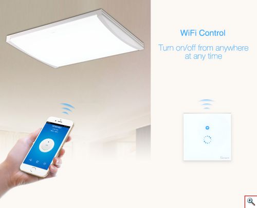 Επιτοίχιος Διακόπτης Αφής Με Wi Fi - Sonoff Toych EU