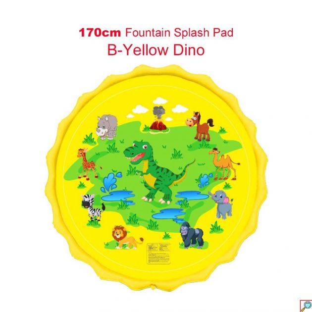 Φουσκωτό Splash Pad 170cm με Συντριβάνι Νερού – Ζωάκια