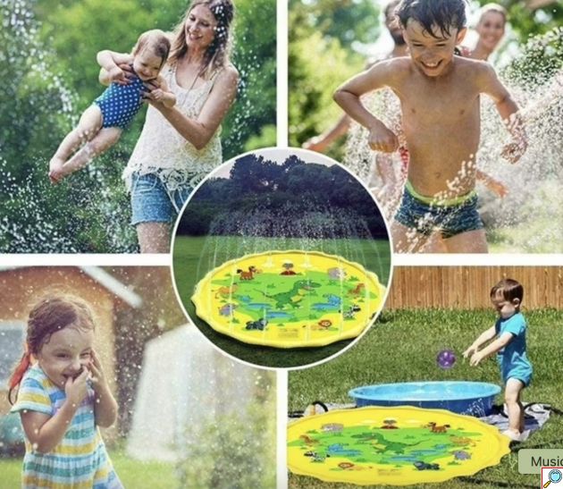 Φουσκωτό Splash Pad 170cm με Συντριβάνι Νερού – Ζωάκια