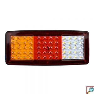 LED Συνδυαστικό Φανάρι Σήμανσης STOP, Φλας & Όπισθεν για Φορτηγά & Ρυμουλκά 24V - Μαύρο 2τμχ