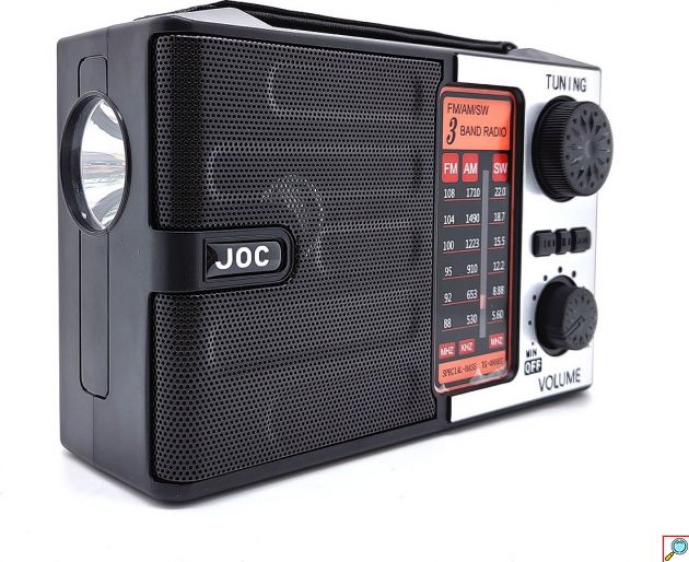 Φορητό Ραδιόφωνο με Bluetooth, AM/FM/SW & Φακό LED - USB, Κάρτα TF και MP3 Player