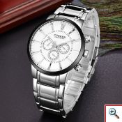 Ανδρικό Ρολόι CURREN M8001 Silver & White 