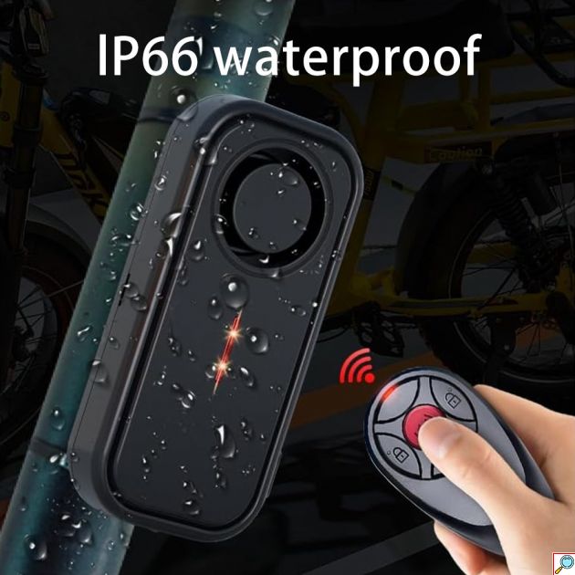 Ασύρματος Συναγερμός 113dB για Ποδήλατο και Μοτοσυκλέτα με Τηλεχειριστήριο, Αντικλεπτική Προστασία