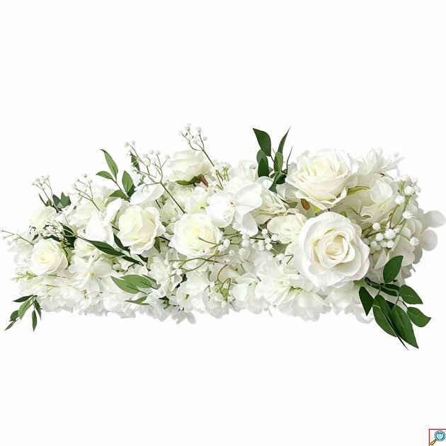 Τεχνητή Σύνθεση Λουλουδιών 100x30cm – Floral Διακόσμηση Γάμου & Εκδηλώσεων - Πλούσια Γιρλάντα για Τραπέζι, Τοίχο, Εσωτερικούς Χώρους