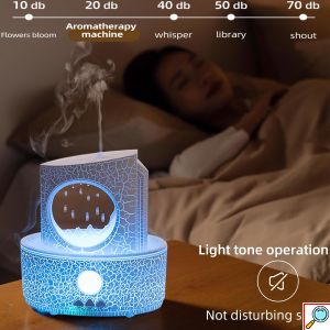 Συσκευή Αρωματοθεραπείας 300 mL με Εφέ Σταγόνες Βροχής και Φωτισμό LED