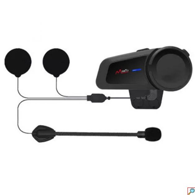 Σύστημα Μονής Ενδοεπικοινωνίας Bluetooth/FM Radio για Κράνος Μηχανής Maxto M2 Intercom 