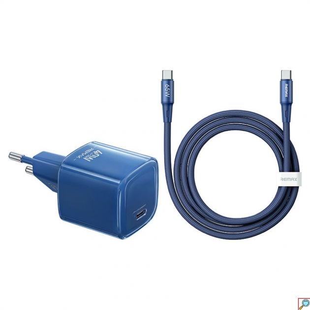 Φορτιστής Ταχείας Φόρτισης GaN 60W Remax, USB-C PD με Καλώδιο