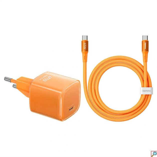 Φορτιστής Ταχείας Φόρτισης GaN 60W Remax, USB-C PD με Καλώδιο