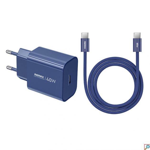 Φορτιστής Ταχείας Φόρτισης Remax CA10 GaN 40W USB-C PD | Με Καλώδιο 65W, Τεχνολογία GaN για Laptop, Smartphone, Tablet – Πορτοκαλί