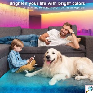 Ταινία LED Τροφοδοσίας USB 5V RGB Μήκους 3m Σετ με Τηλεχειριστήριο και Τροφοδοτικό Τύπου SMD5050