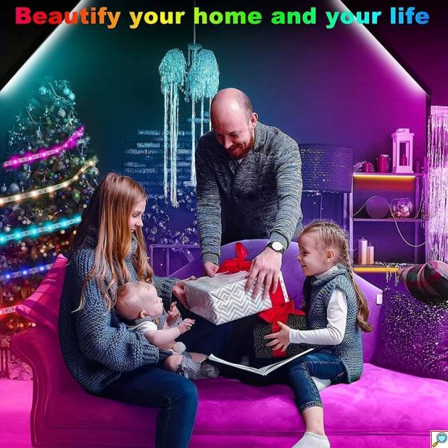 Ταινία LED Τροφοδοσίας USB 5V RGB Μήκους 3m Σετ με Τηλεχειριστήριο και Τροφοδοτικό Τύπου SMD5050