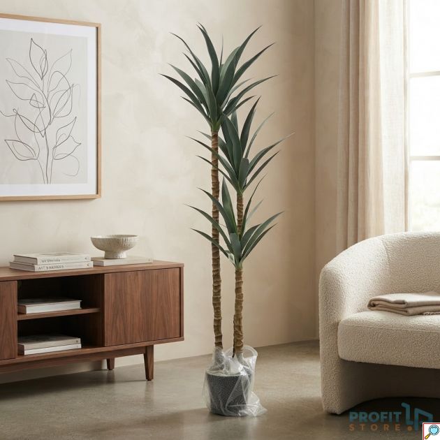 Τεχνητό Διακοσμητικό Φυτό Γιούκα K123 160cm – Ρεαλιστική Πράσινη Διακόσμηση - Χωρίς Συντήρηση, Ιδανικό για Σπίτι & Γραφείο