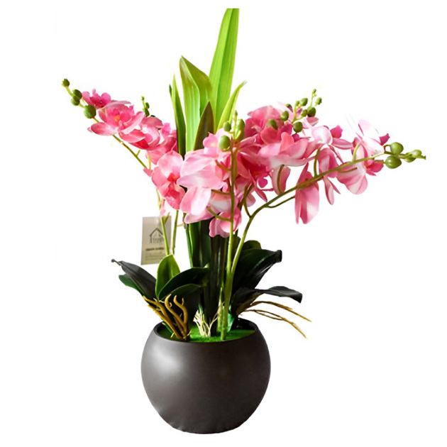 Τεχνητή Ορχιδέα 42cm σε Γλάστρα – Elegant Διακοσμητικό Φυτό Εσωτερικού Χώρου