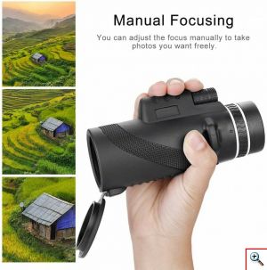 Compact Μονόκυαλο Near Focus 40x60 Day & Night WeatherProof με Ρύθμιση Μυωπίας