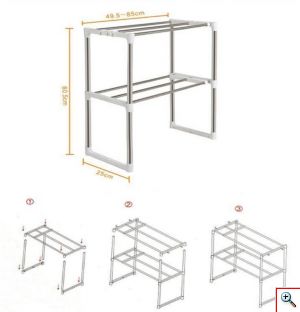 Πτυσσόμενα Ανοξείδωτα Ράφια Πολλαπλών Χρήσεων - Multi-Function Telescopic Framerwork - Oven Rack