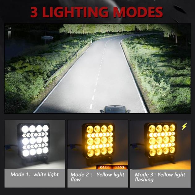 Τετράγωνος LED Προβολέας Αυτοκινήτου Off Road 4 Ιντσών