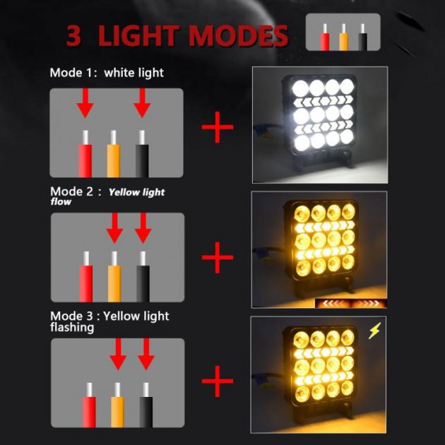 Τετράγωνος LED Προβολέας Αυτοκινήτου Off Road 4 Ιντσών