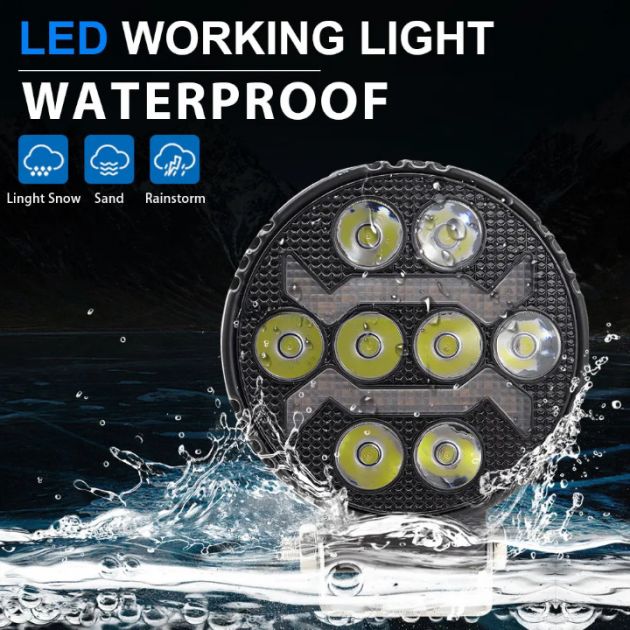 Στρογγυλός Προβολέας Οχημάτων με 8 LED