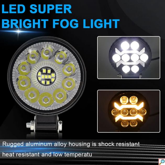 Στρογγυλός Προβολέας Οχημάτων με 8 LED