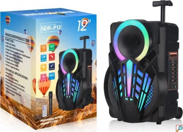 Φορητό Ηχείο Bluetooth 40W – Karaoke με Woofer 12