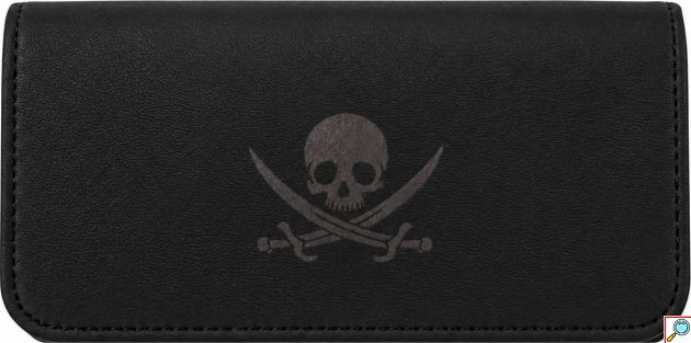 Θήκη Καπνού από Σουέτ με Πρακτικές Θήκες & Pirate Skull Design