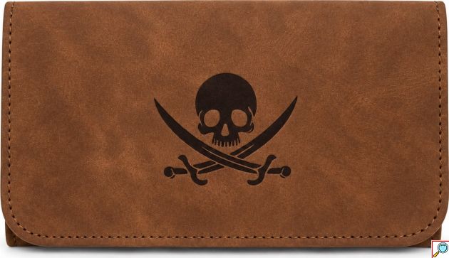 Θήκη Καπνού από Σουέτ με Πρακτικές Θήκες & Pirate Skull Design