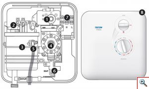 Ταχυθερμαντήρας Ντους 6,5KW 4lit Αγγλίας Triton T60X
