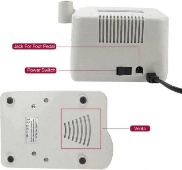 Επαγγελματικός Τροχός Μανικιούρ - 35000rpm, 65W, Πεντάλ
