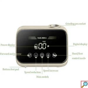 Τροχός Νυχιών Μπαταρίας 50W - 35000rpm με Πεντάλ σε Λευκό Χρώμα 