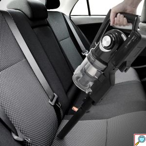 TROTEC® 2 σε 1 Ασύρματη Επαναφορτιζόμενη Ηλεκτρική Σκούπα Χειρός Όρθια με 3 Ακροφύσια - Φίλτρο HEPA - LED Φως & Βάση Στήριξης