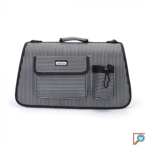 NOBLEZA Ανθεκτική Τσάντα Μεταφοράς με Αερισμό για Κατοικίδια σε Γκρι Χρώμα 53.5x23x27cm