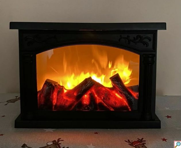 Διακοσμητικό Τζάκι LED με Ρεαλιστικό Εφέ Φλόγας 28cm - Ατμοσφαιρικός Φωτισμός για Σαλόνι, Υπνοδωμάτιο, Χριστουγεννιάτικη Διακόσμηση
