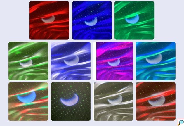 UFO Projector - Προβολέας Έναστρου Ουρανού & Northern Lights με Ηχείο - Ατμοσφαιρικός Φωτισμός LED, Τηλεχειριστήριο & Bluetooth