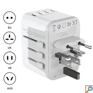 Universal Αντάπτορας Ταξιδίου 65W - 3 θύρες USB GaN - Ldnio