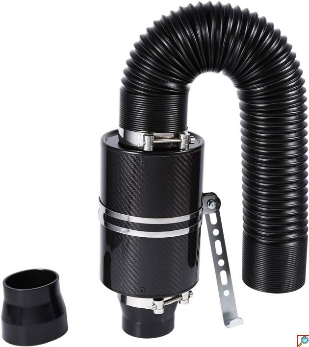 Universal Κιτ Εισαγωγής Αέρα Βαρελάκι Αυτοκινήτου Carbon Μαύρο 