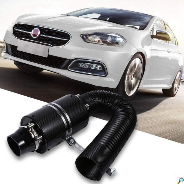 Universal Κιτ Εισαγωγής Αέρα Βαρελάκι Αυτοκινήτου Carbon Μαύρο 