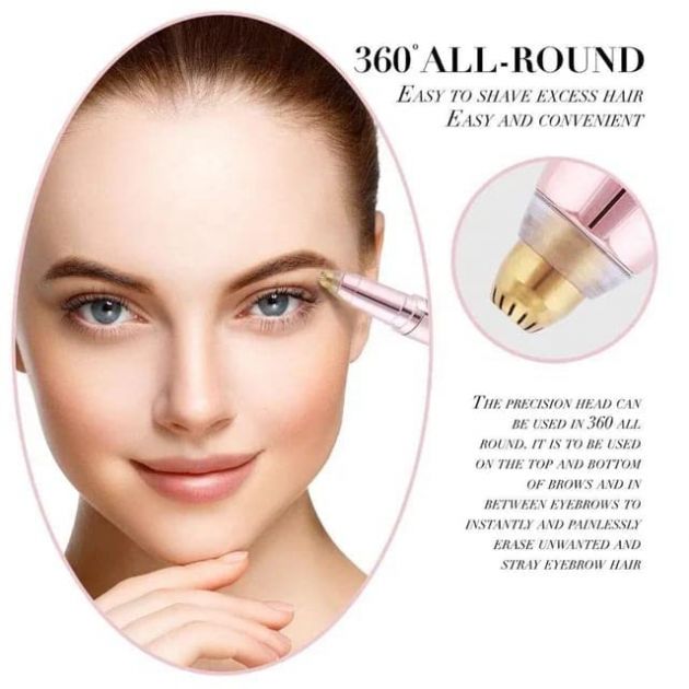 Υποαλλεργικό Eyebrows Hair Remover Αποτριχωτικό Φρυδιών για Όλους τους Τύπους Δέρματος USB Επαναφορτιζόμενο