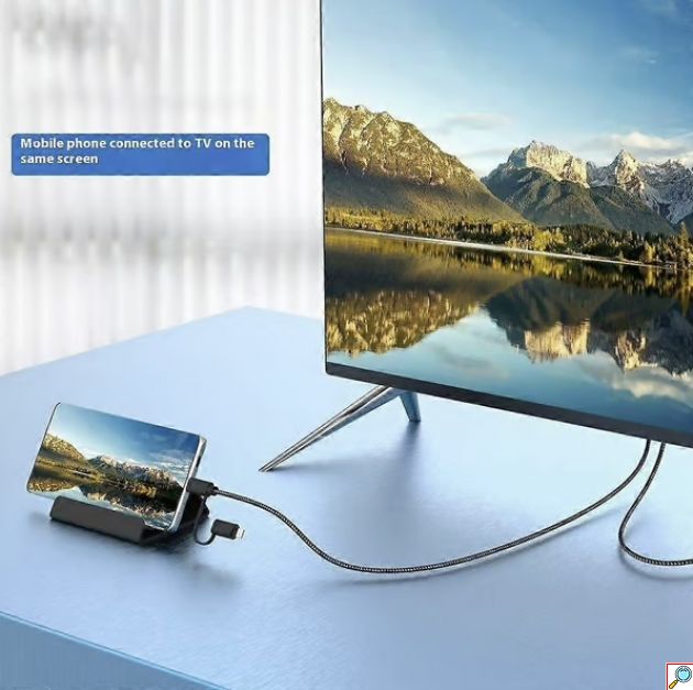 Καλώδιο Lightning / USB-C σε HDMI 2K, 1.8m - Σύνδεση κινητού σε τηλεόραση, οθόνη ή προβολέα