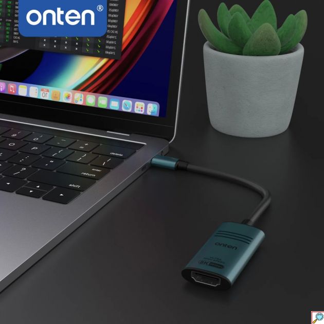 Αντάπτορας USB-C σε HDMI Onten – Εικόνα 8K 60Hz & 4K 120Hz - Για Laptop, Tablet, Smartphone, Plug & Play, Ultra High Speed